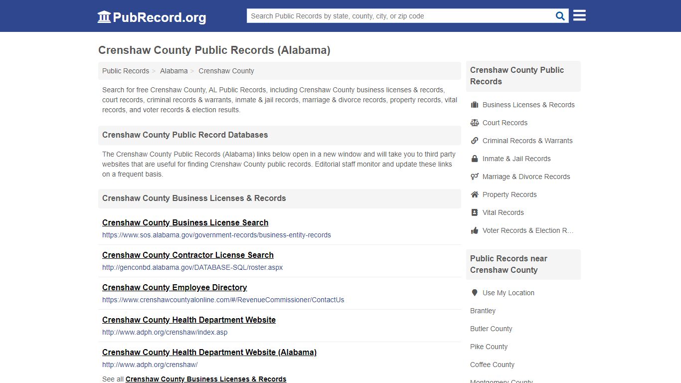 Free Crenshaw County Public Records (Alabama Public Records)